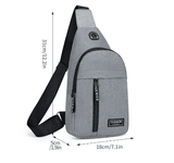 Men's Solid Color Casual Chest Bag - Outdoor Crossbody Sling Pack