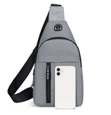 Men's Solid Color Casual Chest Bag - Outdoor Crossbody Sling Pack