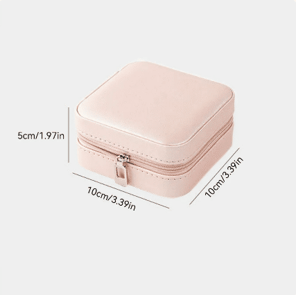 Portable PU Leather Mini Travel Jewelry Organizer for Rings, Earrings, Necklaces