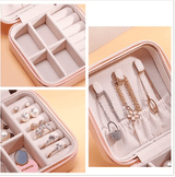 Portable PU Leather Mini Travel Jewelry Organizer for Rings, Earrings, Necklaces