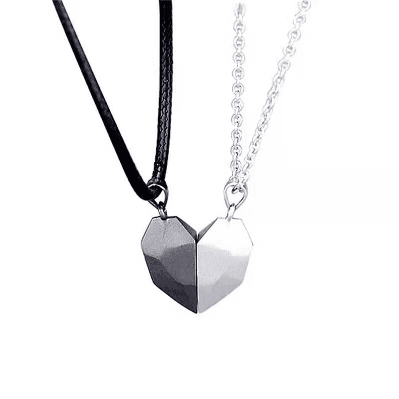 Elegant Couple Heart Initial Choker Necklace Set - Valentine's Day Love Gift