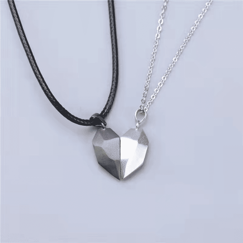 Elegant Couple Heart Initial Choker Necklace Set - Valentine's Day Love Gift