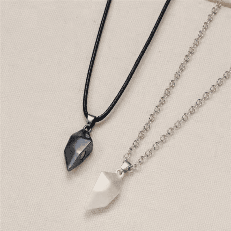 Elegant Couple Heart Initial Choker Necklace Set - Valentine's Day Love Gift