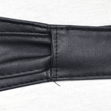 Women's Chic Versatile Black Faux Leather Tie-Wrap Waist Belt for Dresses