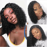 Premium Synthetic Small Curly Black Wig for Women, Natural Look Short Hair
