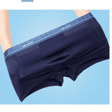 4-Pack Men's Ice Silk Boxer Briefs - Breathable Mesh Summer Underwear