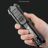 Bright LED Flashlight Rechargeable 2.7oz Portable Long-Range Outdoor Lantern Grey