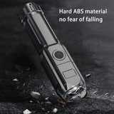 Bright LED Flashlight Rechargeable 2.7oz Portable Long-Range Outdoor Lantern Grey