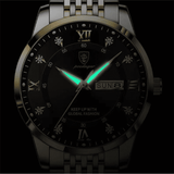 POEDAGAR Men's Waterproof Luminous Quartz Business Watch: Ultra-thin, Calendar, Top Brand