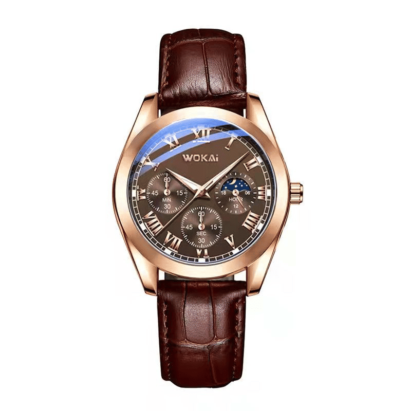 Fashion Retro Leather Business Quartz Watch for Men and Women