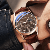 Fashion Retro Leather Business Quartz Watch for Men and Women