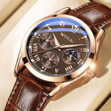 Fashion Retro Leather Business Quartz Watch for Men and Women