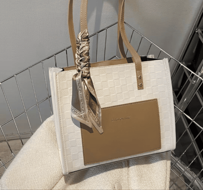 Stylish Khaki Women's Shoulder Bag Messenger Tote - Large Capacity Handbag