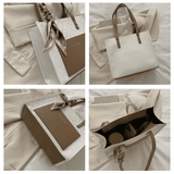 Stylish Khaki Women's Shoulder Bag Messenger Tote - Large Capacity Handbag