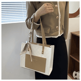 Women's Fashionable Large Capacity Shoulder Messenger Tote Bag - Casual Everyday Handbag