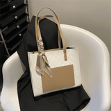 Stylish Khaki Women's Shoulder Bag Messenger Tote - Large Capacity Handbag
