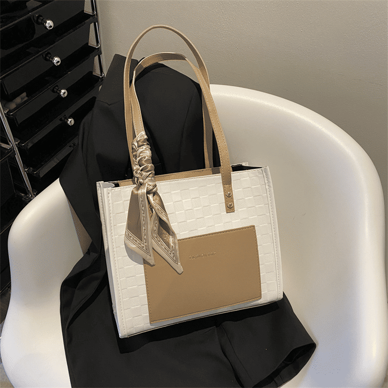 Stylish Khaki Women's Shoulder Bag Messenger Tote - Large Capacity Handbag