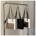 Stylish Khaki Women's Shoulder Bag Messenger Tote - Large Capacity Handbag