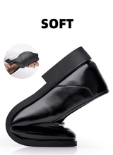 LifeCare Men's Black Slip-On Formal Oxfords – Artificial Leather Dress Shoes