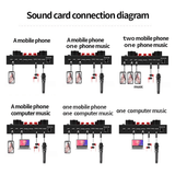 V8S DSP USB Rechargeable Sound Card for Live Broadcasts Music Recording External Stereo
