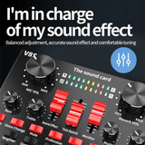 V8S DSP USB Rechargeable Sound Card for Live Broadcasts Music Recording External Stereo
