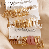 Elegant Vintage Pearl Gold Tone Dangle Earrings Set Fashion Jewelry