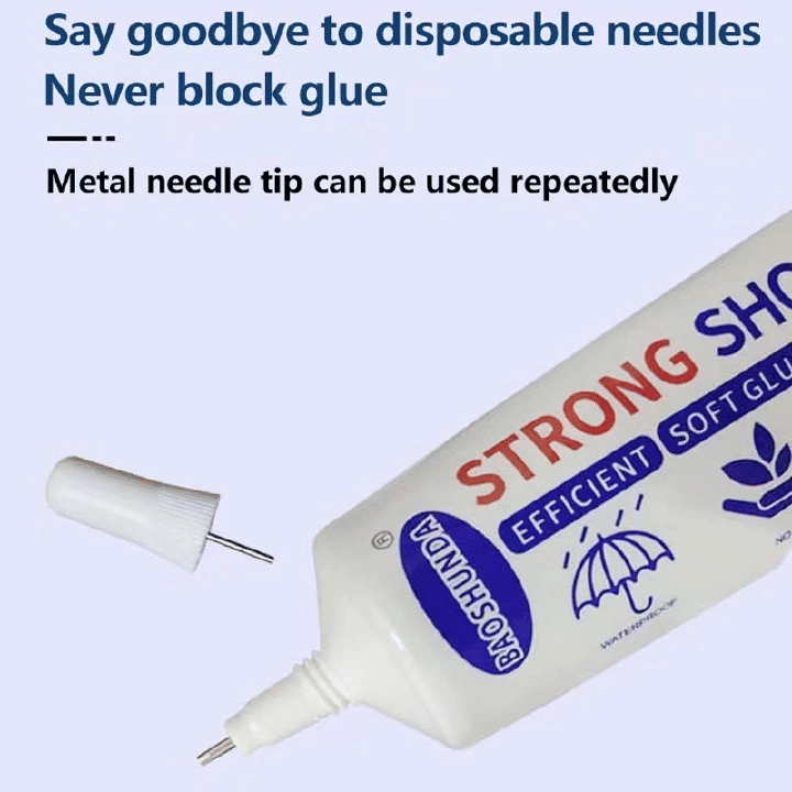 Shoe Glue 2.11oz Waterproof Quick-Drying Adhesive for Professional Repair Translucent