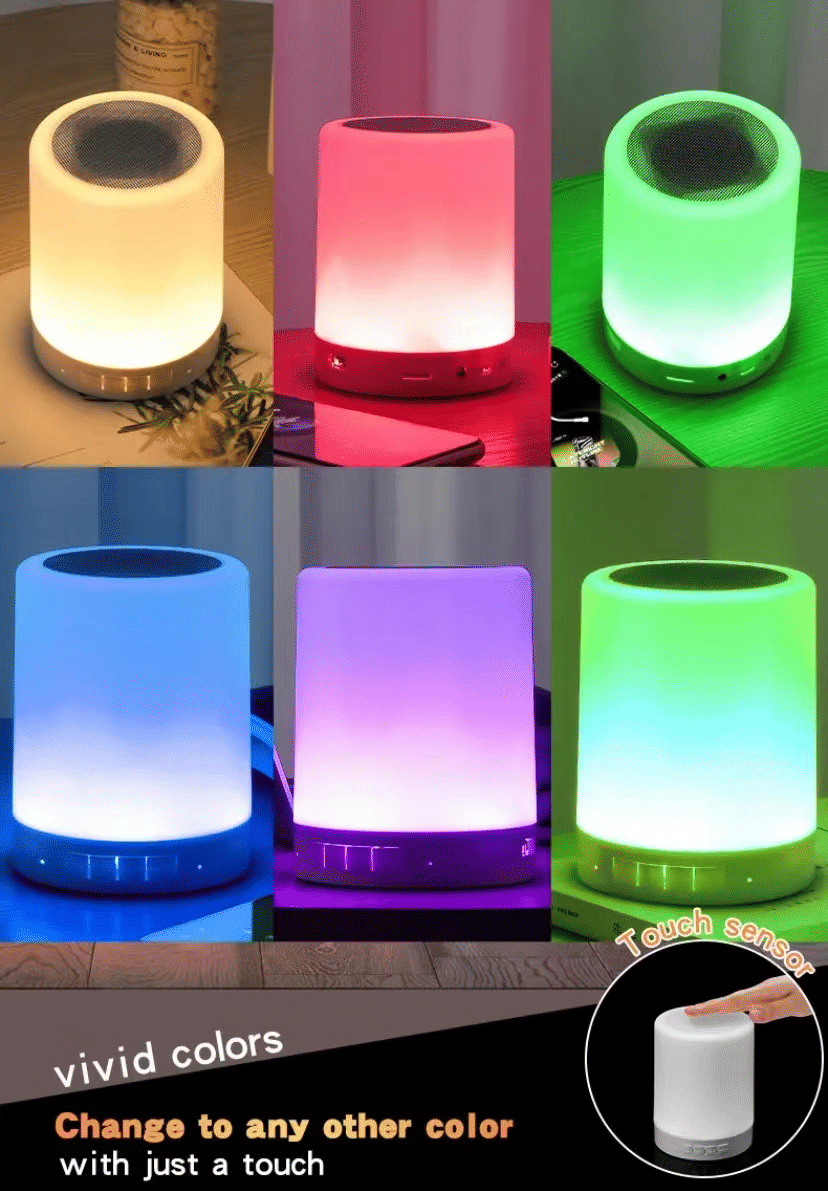 K26 Intelligent Wake-up Light, Touch Control Alarm Clock, White Noise LED Bluetooth Speaker