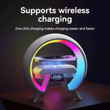 K7 Bluetooth Speaker: Wireless Charging, Digital Clock, Night Light, Dual Audio