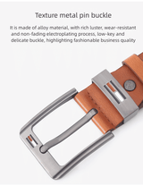 Men's Black Leather Needle Buckle Fashion Belt - Casual Korean Style 120cm