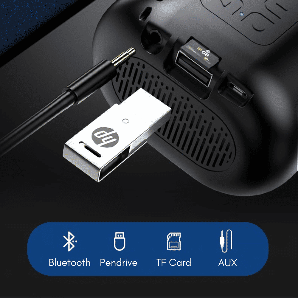 HP S01 Portable Bluetooth Speaker: Lightweight, Rechargeable Mini, 360° Surround Sound, FM