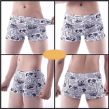 Men's Printed Seamless Mid-Rise Breathable Boxer Briefs - Ultimate Comfort