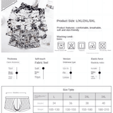 Men's Printed Seamless Mid-Rise Breathable Boxer Briefs - Ultimate Comfort