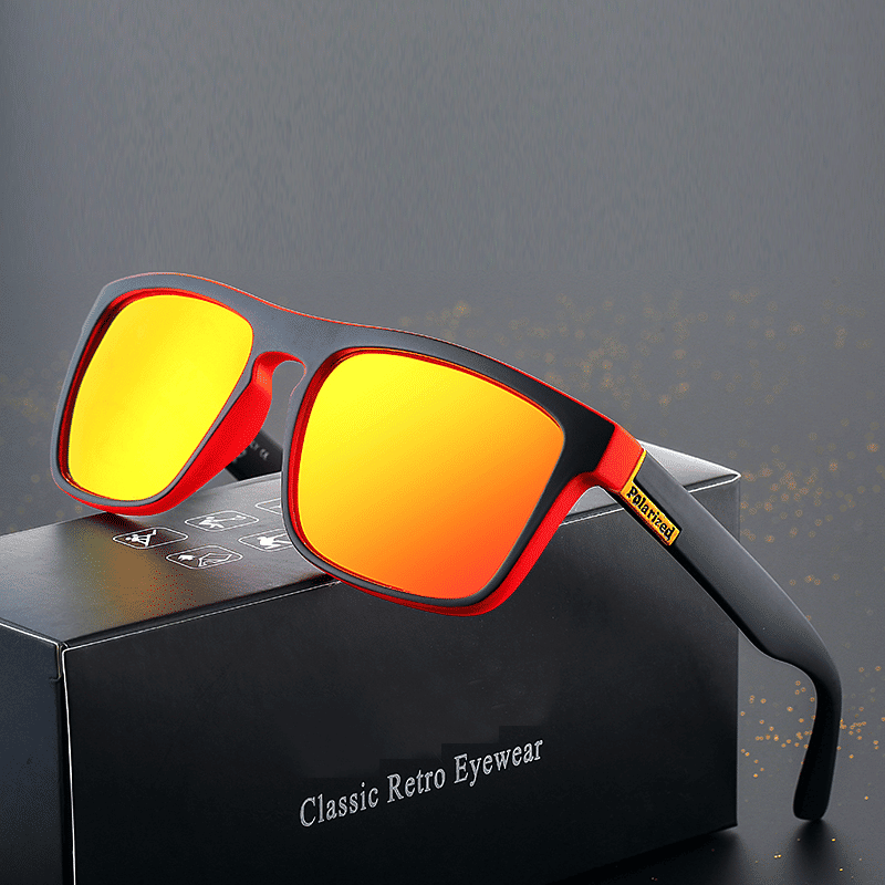 Men's Yellow Lens Anti-Glare Night Driving UV400 Sunglasses Goggles