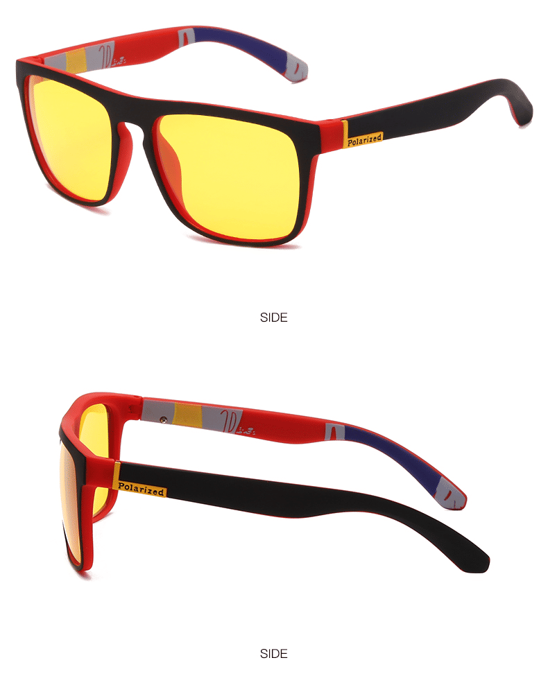 Men's Yellow Lens Anti-Glare Night Driving UV400 Sunglasses Goggles