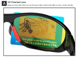 Men's Yellow Lens Anti-Glare Night Driving UV400 Sunglasses Goggles