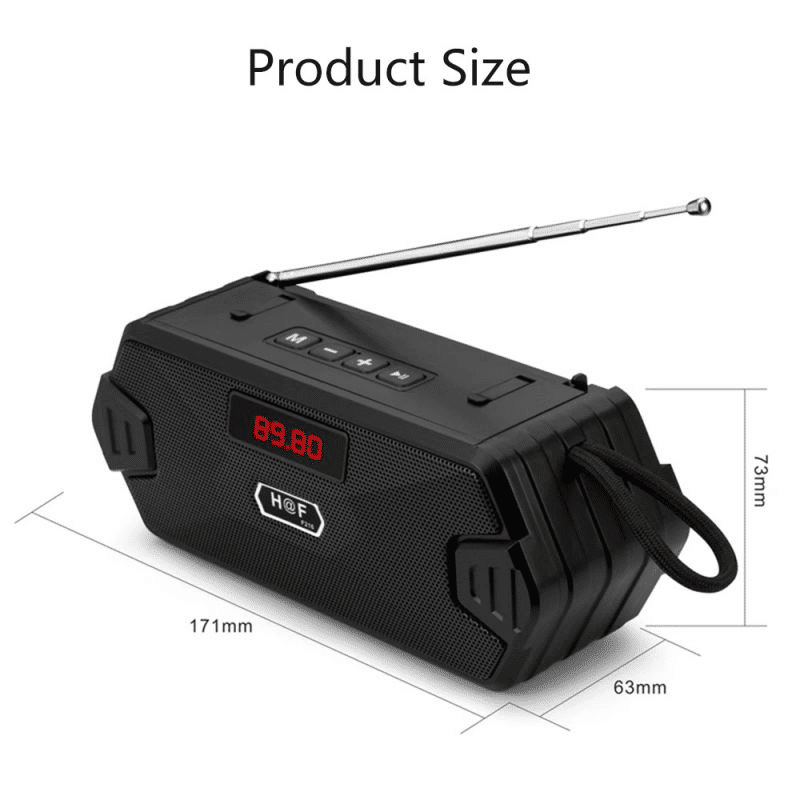 Versatile Portable Bluetooth Speaker: FM Radio, USB, AUX, TF, MP3