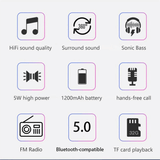 Versatile Portable Bluetooth Speaker: FM Radio, USB, AUX, TF, MP3