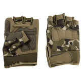 Men's Tactical Fingerless Gloves Canvas Non-Slip for Cycling Shooting