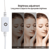 Adjustable 10 LED Vanity Mirror Lights: 3-Color USB Dressing Table Fill Light