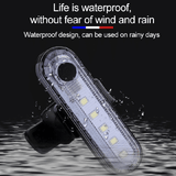 USB Rechargeable Bicycle Taillight Headlight Set High Brightness LED Waterproof Safety Warning Light Red