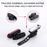 USB Rechargeable Bicycle Taillight Headlight Set High Brightness LED Waterproof Safety Warning Light Red