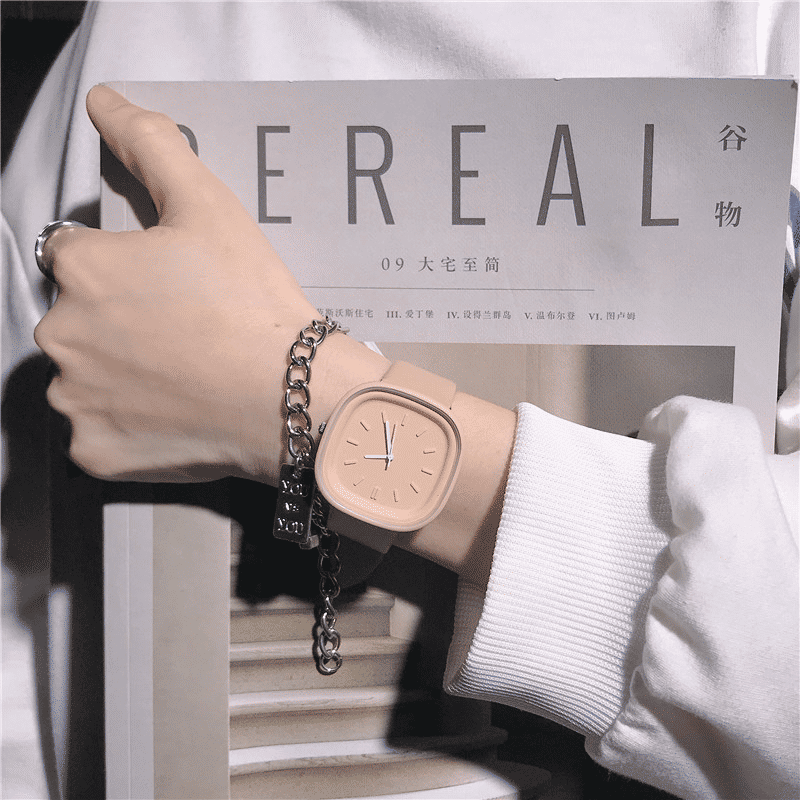 Women's Fashion Quartz Leather Strap Watch Slim Rose Gold Dial