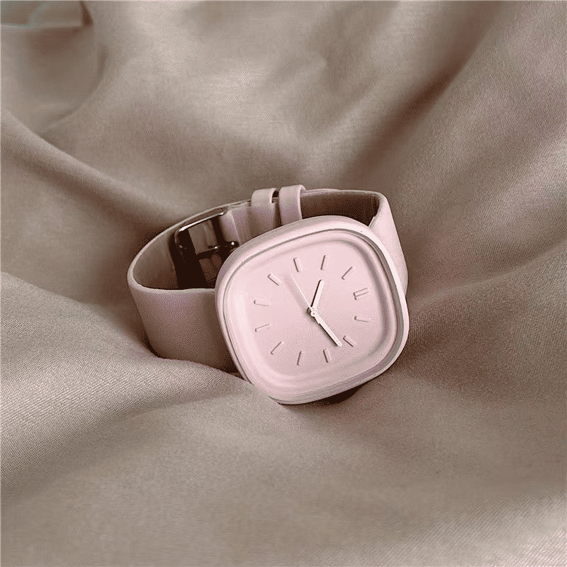 Women's Fashion Quartz Leather Strap Watch Slim Rose Gold Dial