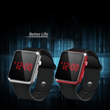 Modern Square LED Digital Sport Watch for Men Women, Luminous Electronic Wristwatch