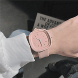 Women's Fashion Quartz Leather Strap Watch Slim Rose Gold Dial