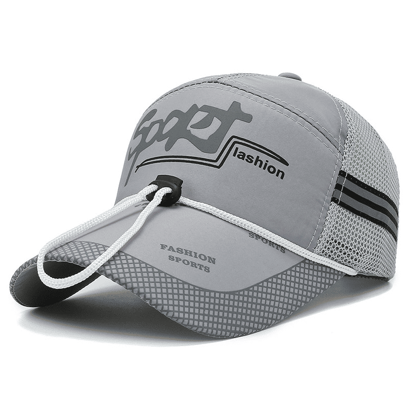 Men's Outdoor Sports Baseball Cap: Embroidered Breathable Mesh Sunscreen Fishing Hat