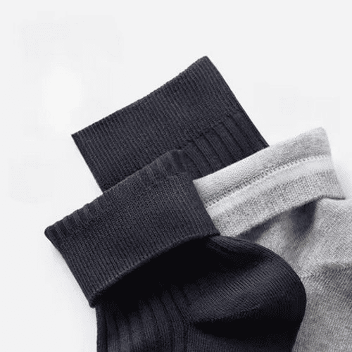 Premium 6-Pair Men's Striped Cotton Business Socks - Breathable All-Season Mid-Calf Quality Knit