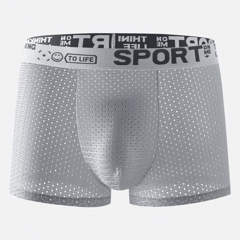 4-Pack Men's Ice Silk Mesh Boxer Briefs - Breathable, Comfortable, Thin, Cool