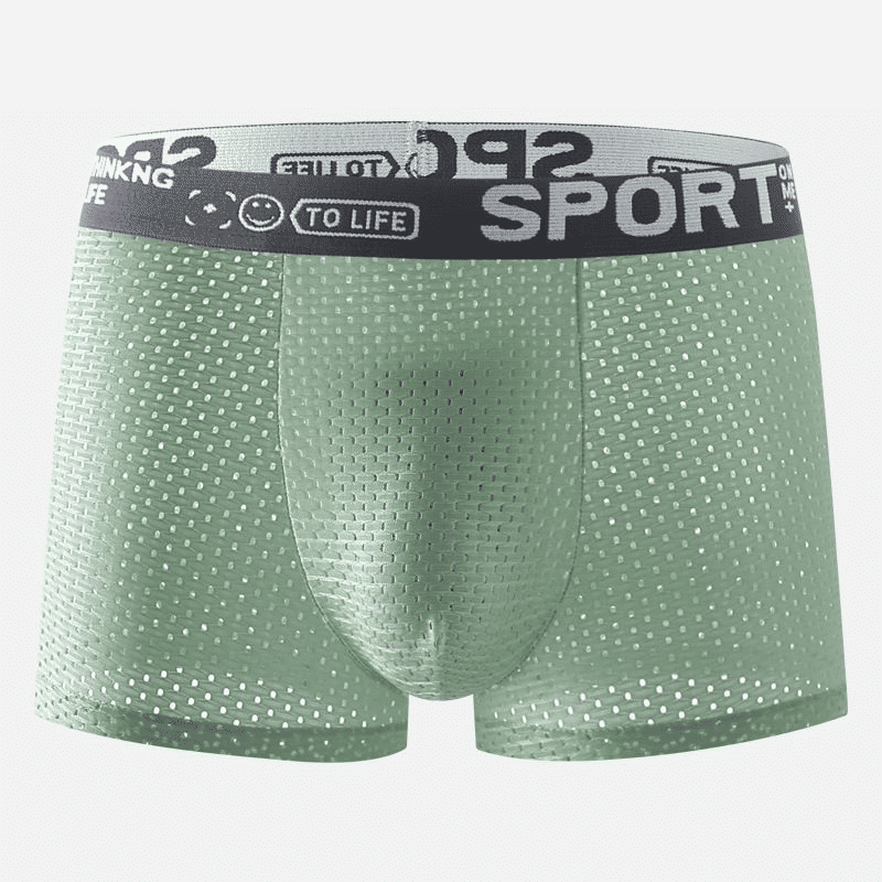 4-Pack Men's Ice Silk Mesh Boxer Briefs - Breathable, Comfortable, Thin, Cool